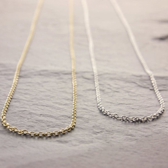 14/16/18" Dainty Sterling Silver Chain w/ Spring Clasp (posh 270-1sd) - Picture 7 of 7